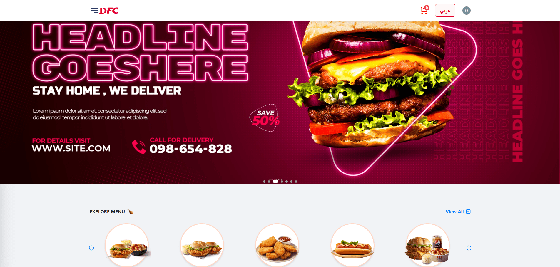 Fast Food Website